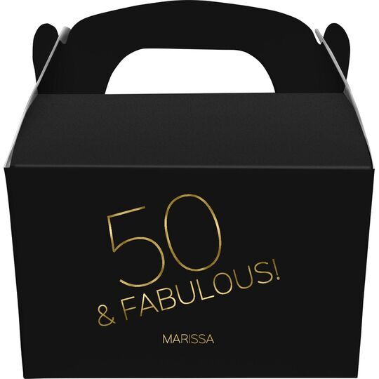 50 & Fabulous Gable Favor Boxes